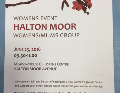 New Women’s Group at Meadowfield Children’s Centre